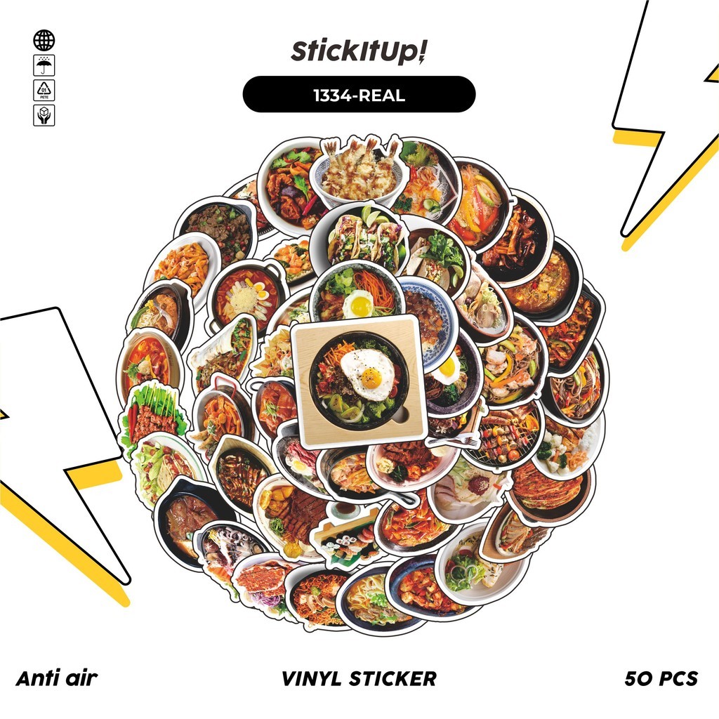 

COD 50 Pcs Stiker Real Delicious Food Series 01 Lucu Anti Air Untuk Dekorasi Notebook Sepeda Skateboard Handphone DIY