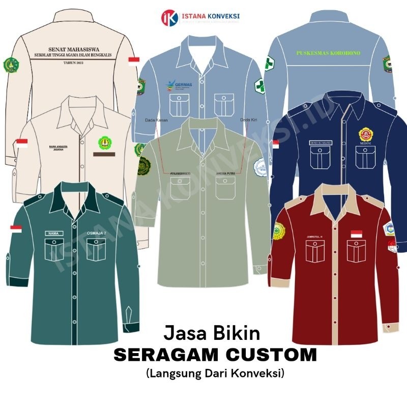 KJD28 BAJU PDH PDL CUSTOM / BAJU ORGANISASI / BAJU KERJA / SERAGAM ORGANISASI / SERAGAM KAMPUS / PDH