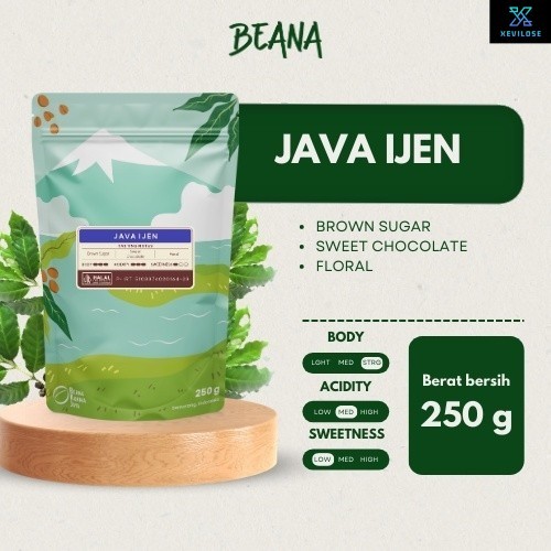 

Java Ijen Arabica Coffee Roasted Beans | Biji Kopi Bubuk 250gr - Beana Roastery Semarang
