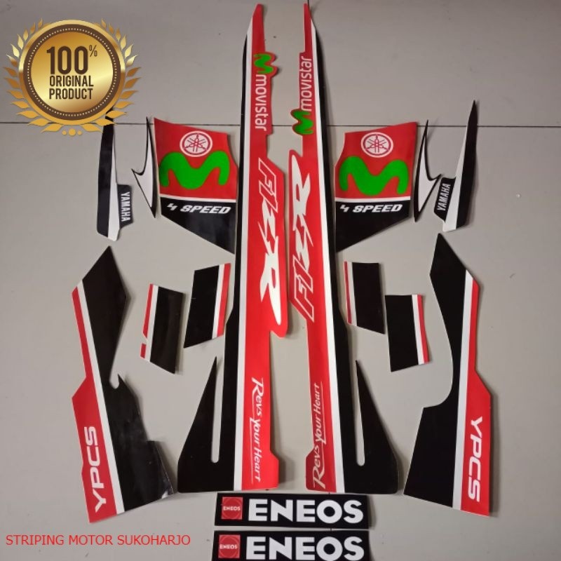 (ORI) Striping Yamaha fizr fiz r f1 zr movistar merah  kualitas original