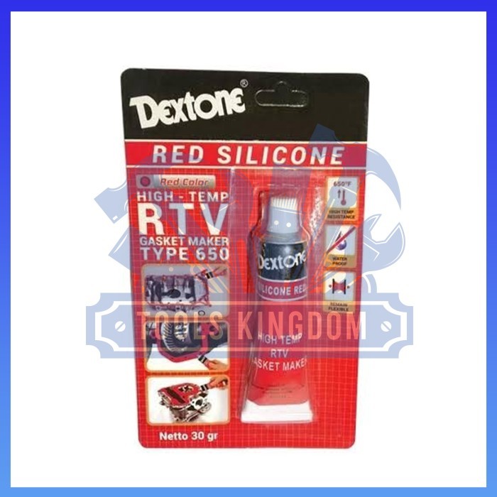 

Lem Silikon Red Dextone 30 Gram / High Temp RTV Silicone Red 30 Gr