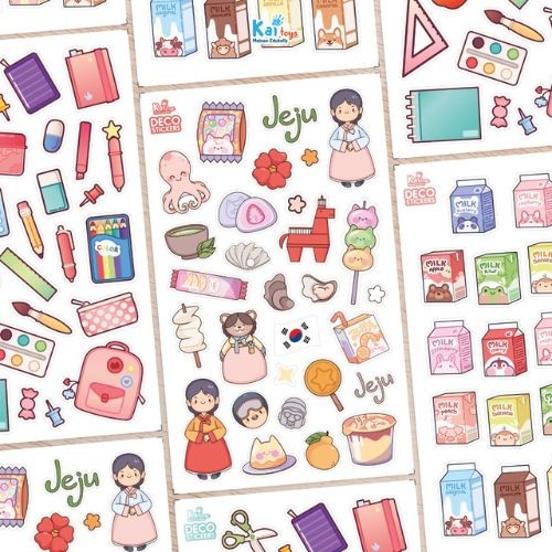 

Sticker Deco Korea Lucu Kawaii / Sticker Ribbon Planner Diary Jurnal Journaling Dekorasi DIY Scrapbook / Stiker Deco Pita Love Milk Jeju Coquette Aesthetic Alat Tulis Stationery / Haka Toys