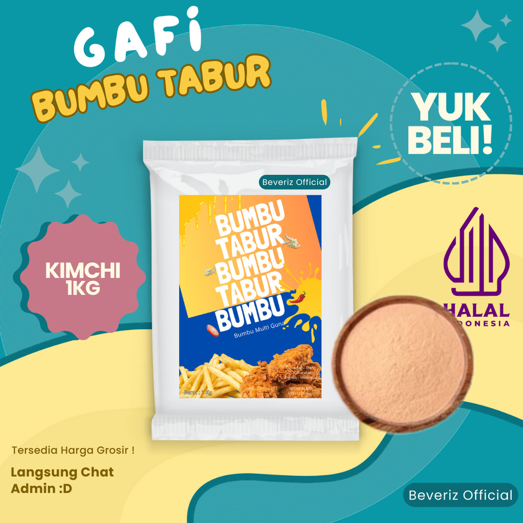 

BEVERIZ BUMBU TABUR RASA KIMCHI KOREA 1KG {BISA COD}{TERSEDIA HARGA GROSIR}