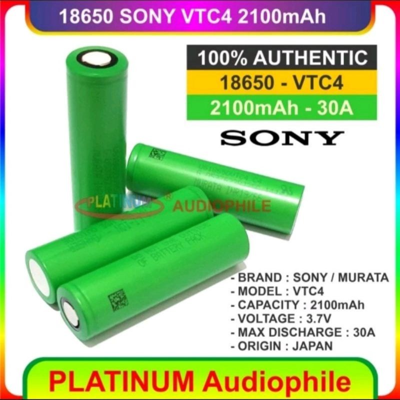 Baterai SONY VTC4 100% Authentic Battery Batre 18650 2100 mah