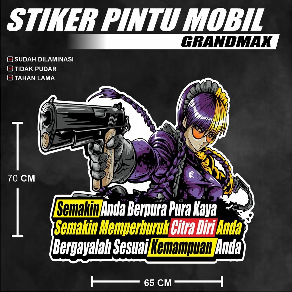 STIKER PINTU PICK UP GRANMAX / DECAL STIKER PINTU MOBIL CARRY L300 / STIKER PINTU PICK UP/STIKER MOB