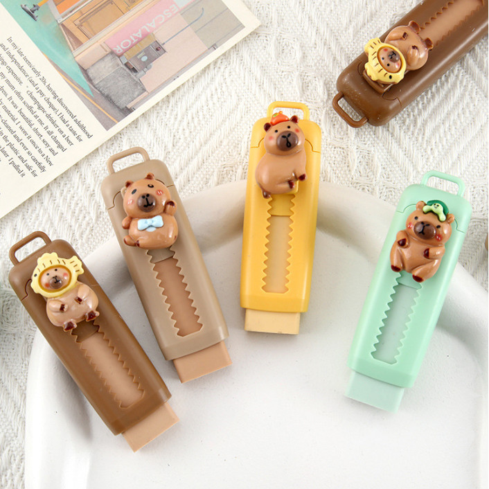 

HFM - Sliding eraser capybara Penghapus lucu