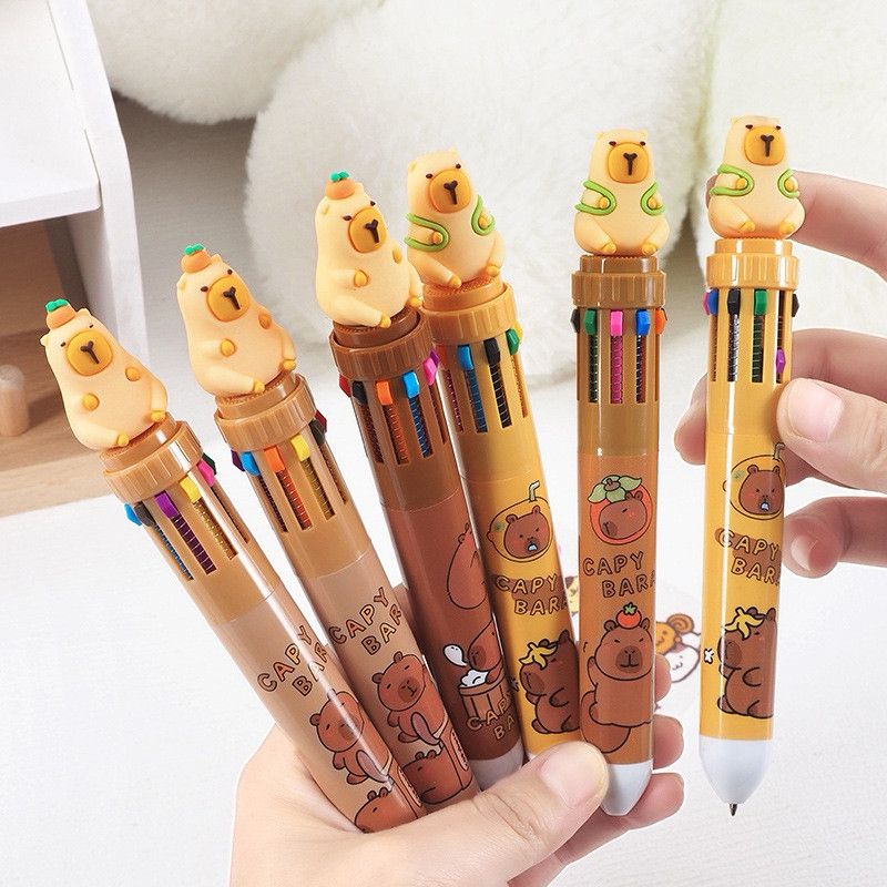 

(Kakabicam) Pen 10 Warna Capybara Characters (Seri 1)