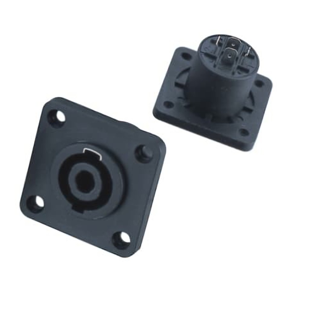 Socket Speakon Female Besar 4 Pin Model Kotak - Konektor Soket Spikon Cewe -  STX SSBS