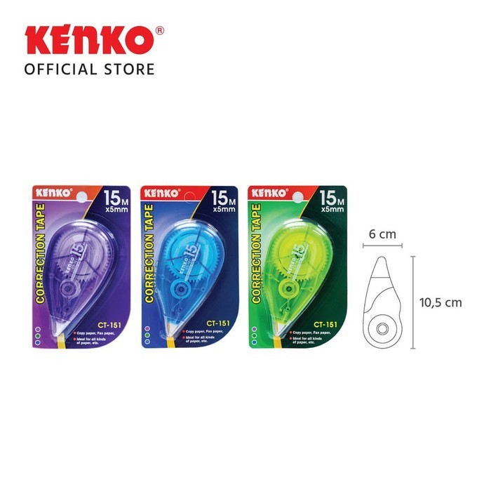 

KENKO CORRECTION TAPE CT-151 ( 15 M X 5 MM ) - 2 PCS