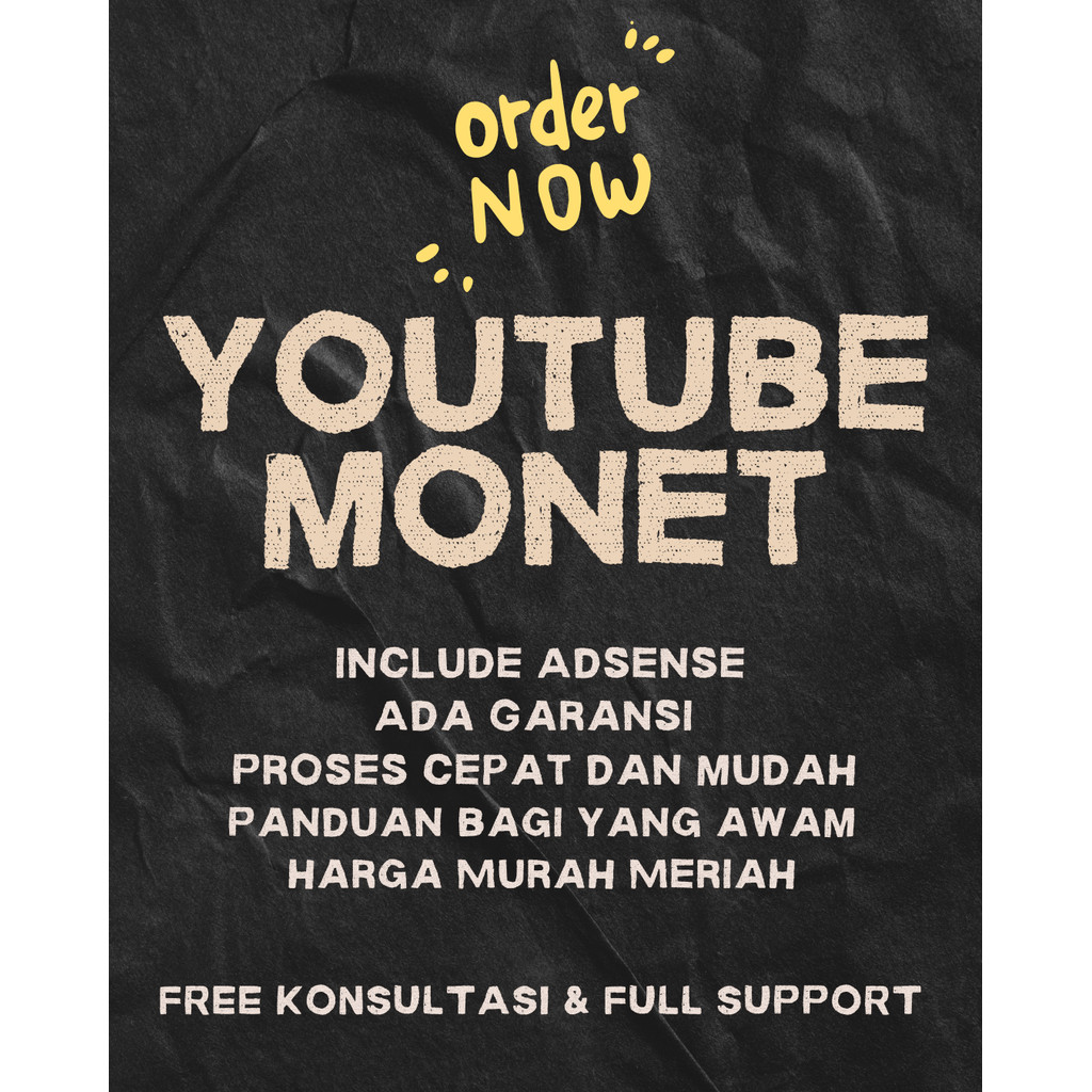 Akun Youtube Monet sepaket ADSENSE PIN || AKUN YOUTUBE MONETISASI || YOUTUBE MONETISASI GARANSI || F