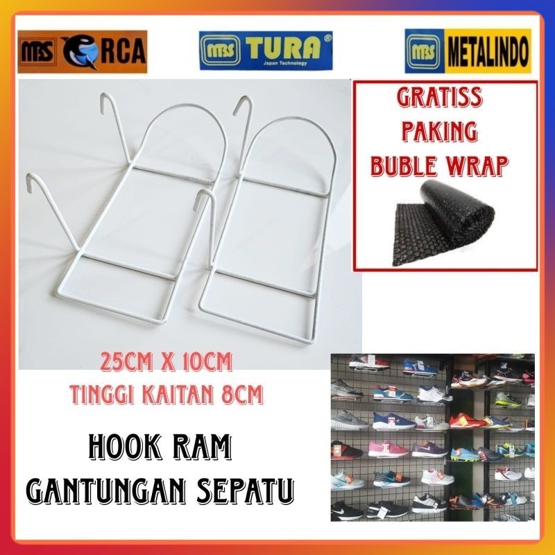 Hook ram gantungan sepatu display sepatu dan sandal