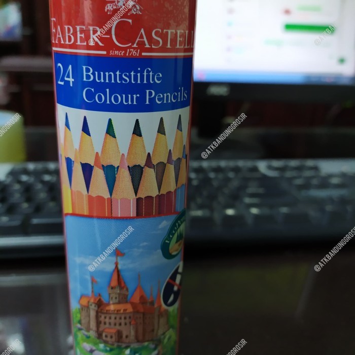 

Pensil Warna Faber Castell 24 L Classic Tin Round 115827 Kaleng Bulat