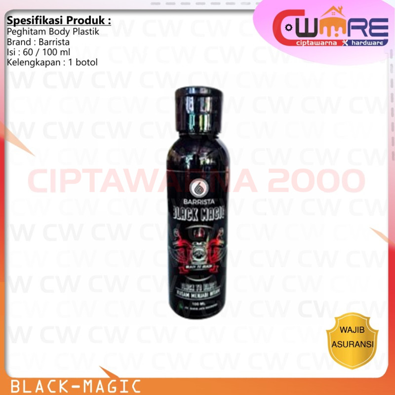 BARRISTA Back to Black Magic - Penghitam Plastik Motor Mobil 60 100ml