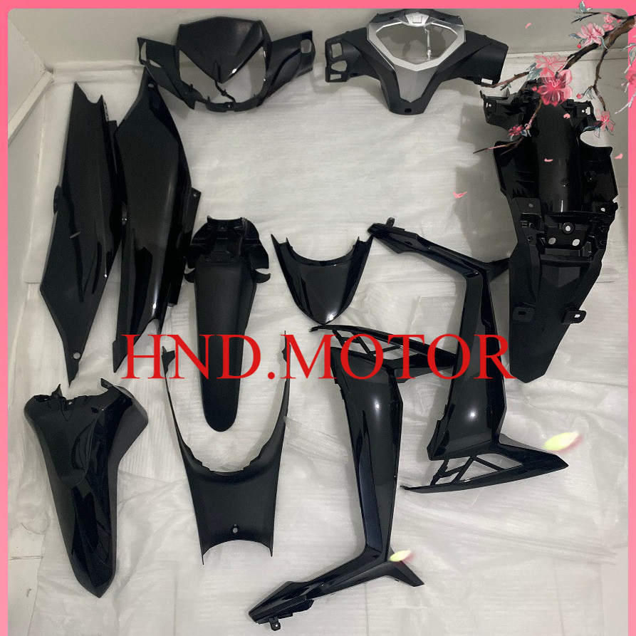 Full Body Supra X 125 FI 2014 2015 2016 2017 2018 Hitam Glossy WIN | complete set
