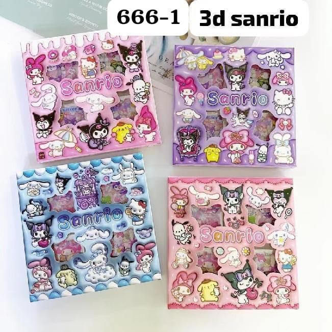 

100 Lembar Sticker Motif Sanrio Kuromi Hello Kitty My Melody Cinnamon Roll Kartun Korea Lucu Anti Air Dekorasi Handbook Scrapbook DIY / Aktifitas anak toddler Quiet Book