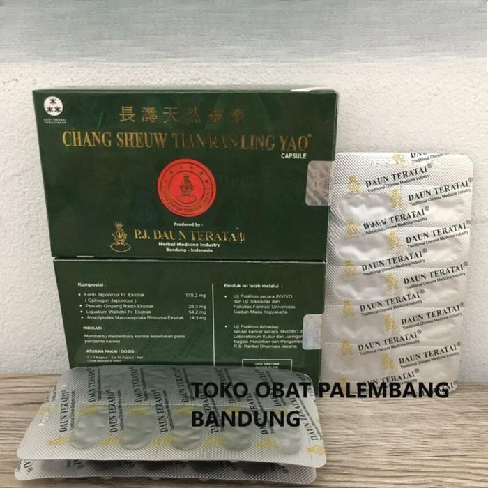 Daun Teratai Kapsul / CHANG SHEUW TIAN RAN LING YAO Daun Teratai Kapsul 30 KAPSUL DAUN TERATAI OBAT 