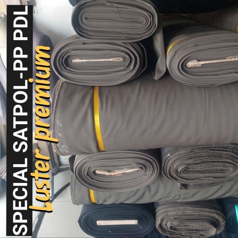 BAHAN KAIN DINAS SATPOL PP PDL SERAT KOTAK LUSTER