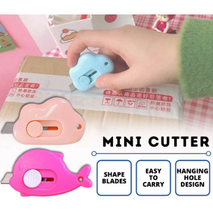 

Pisau Cutter Mini Model Awan & Dolphin Alat Bantu Potong Kertas Plastik Unboxing Paket Perlengkapan ATK Sekolah Travel
