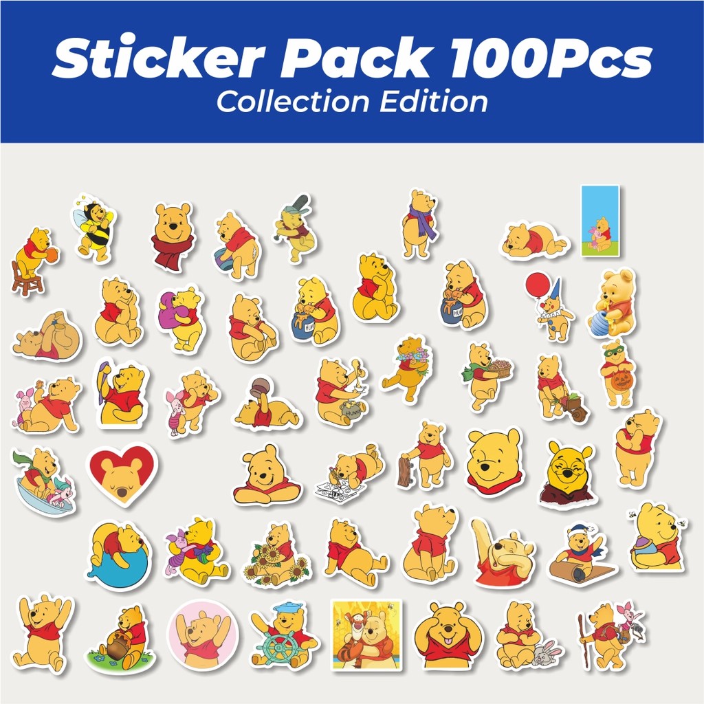 

Hot Stiker Kartun Winnie the Pooh Lucu Anti Air Stikers Berperekat Waterproof Sticker Decal Buat Motor Helm Buku Journal Koper Casing HP Laptop Botol Minum