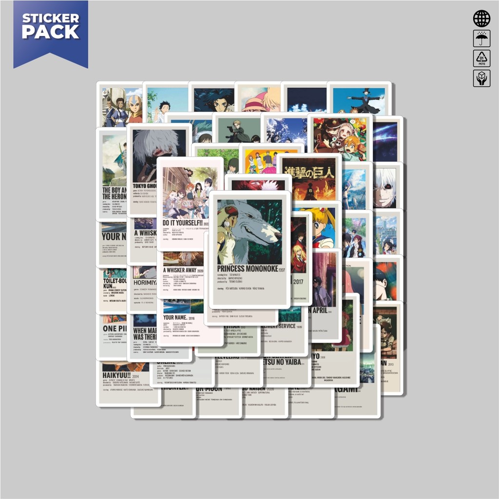 

[100PCS]Stiker Pack Stiker Shonen Manga/Comic Versi 2 Aesthetic Vinyl Anti Air Dekorasi Sticker Laptop Buku Journal Koper Helm Casing HP Gitar Helm Skateboard
