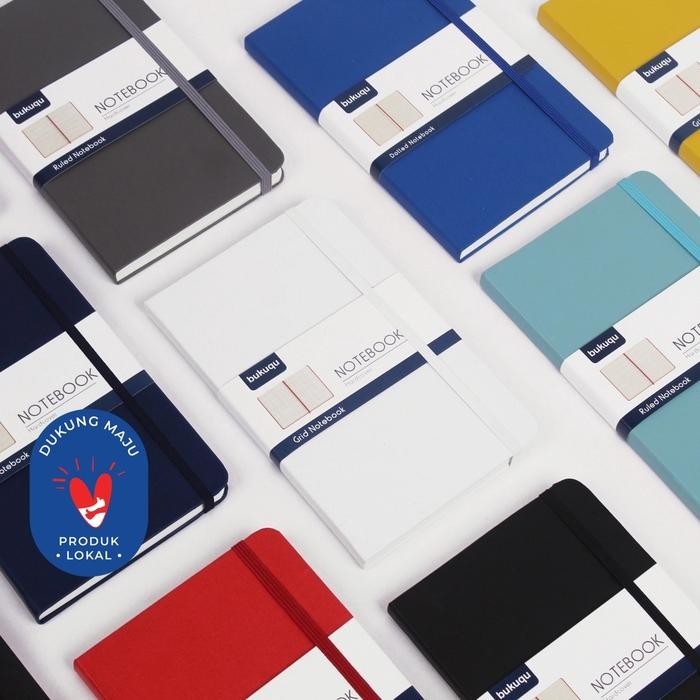 Bukuqu Classic Notebook - Bookpaper 90gsm - Hitam, Plain 90gsm