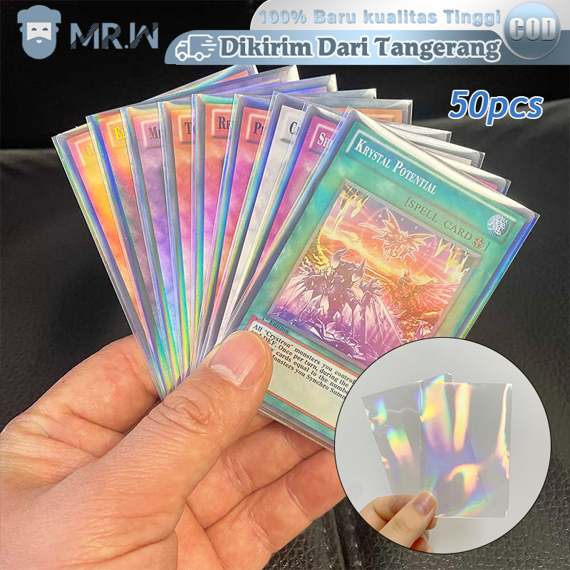 Isi 50 Sleeve Postcard 5.8x8.7cm Laser Flashing Card Sleeves Inner Sleeve Hologram