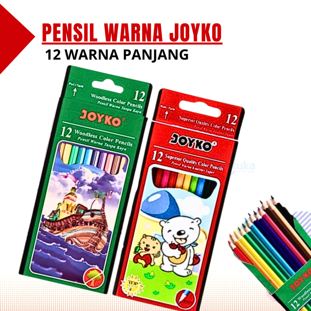 

Color Pencil / Pensil Warna Joyko 12 Panjang