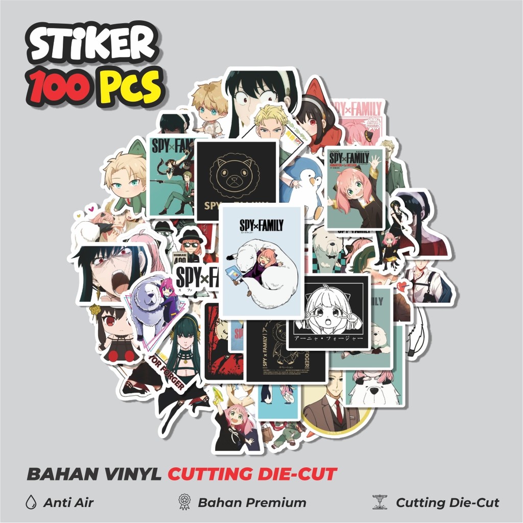 

Terbaru! 50 pcs Stiker Anime Spy X Family Dekorasi Lucu Kreatif untuk Notebook, Skateboard, HP