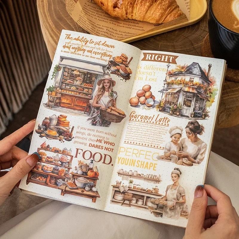 

20pcs Gourmet Baking Landscape Sticker Baking Craft Room Collection package Shaped Package Background Scrapbook 150*95mm