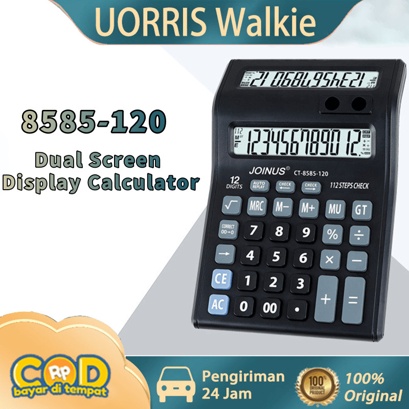 

Electronic Calculator 12 Digit Dual Layar Alulator 2 Layar Ct 8585120