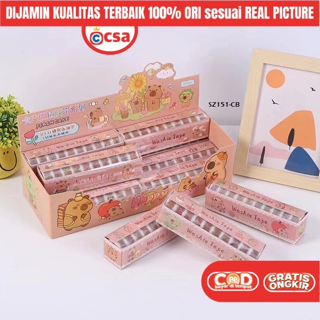 

CBA Mainan Sticker Tape Selotip Roll Kuromi Capybara DIY Kreatifitas Anak Perempuan 4 5 6 7 Thn