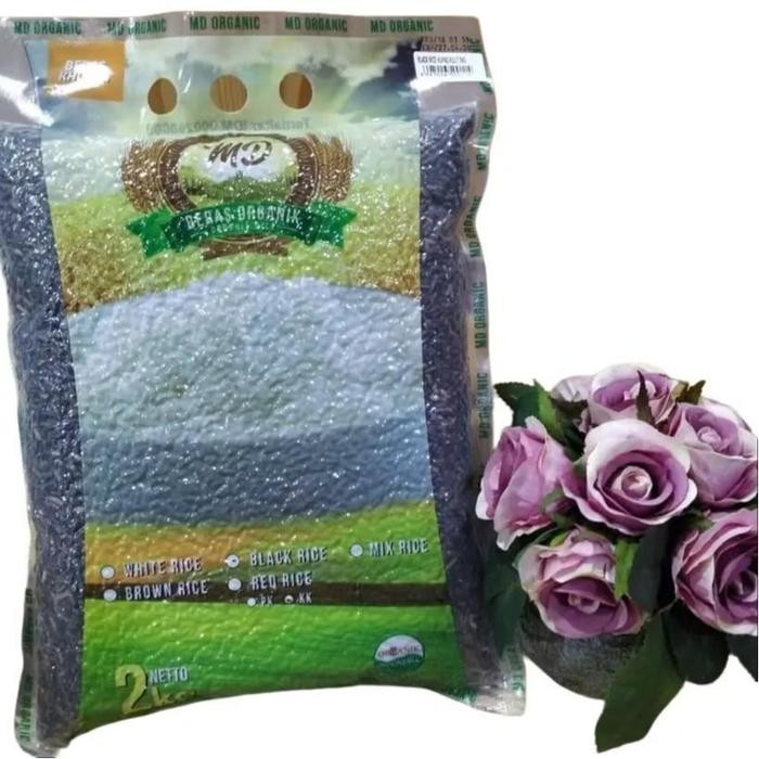 

MD Black Rice Organic 2KG - Makanan Organik Beras Hitam - Food