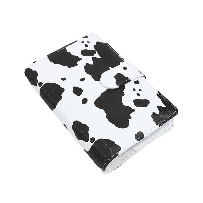 

1pc A6 Gray Leopard Print Loose Leaf Cover Plan Book Binder 6 Holes Cash Budget Binder Notebook Office Stationery