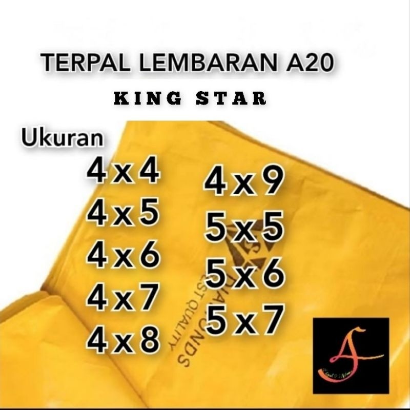 PROMO terpal lembaran A20 kuning terpal tenda terpal truck