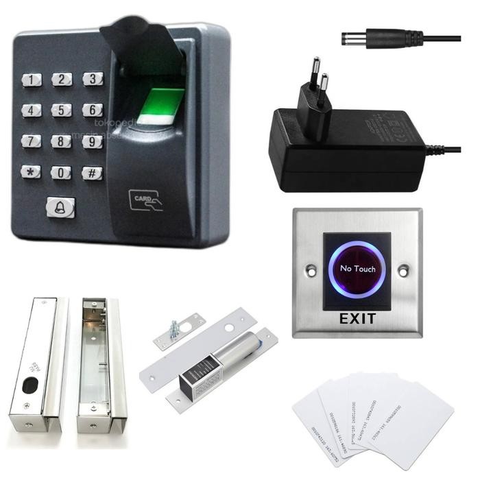

access door fingerprint x6 paket akses door rfid access control kartu - paket adaptorSale