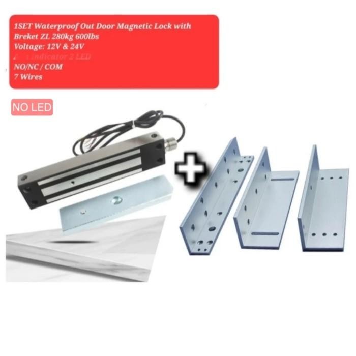 

Waterproof Magnetic Lock 600Lbs 7kbl 12V&24V Ada Sensor NO NC COM - 1set Mlock+B.ZL