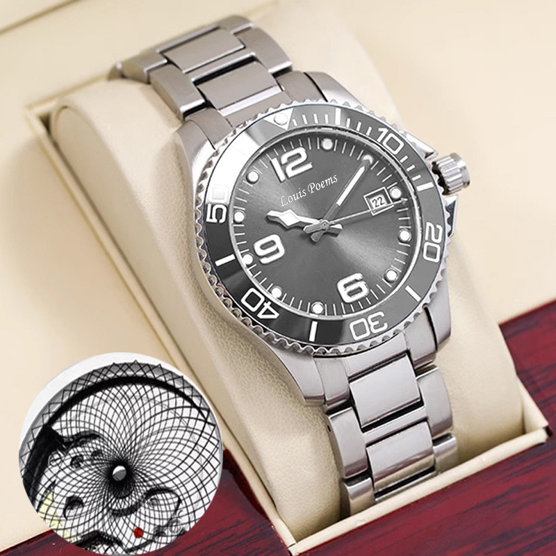 

Yacht Abu-abu Palsu Mekanik Dropshipping Tren Fashion Kalender Kelas Tinggi Bercahaya Tahan Air Yacht Abu-abu Kelas Tinggi