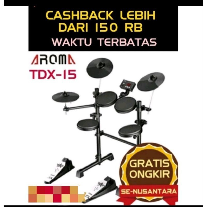 ( aroma tdx15 ) Drum Electric AROMA TDX-15 tdx 15 TERLARIS TERMURAH