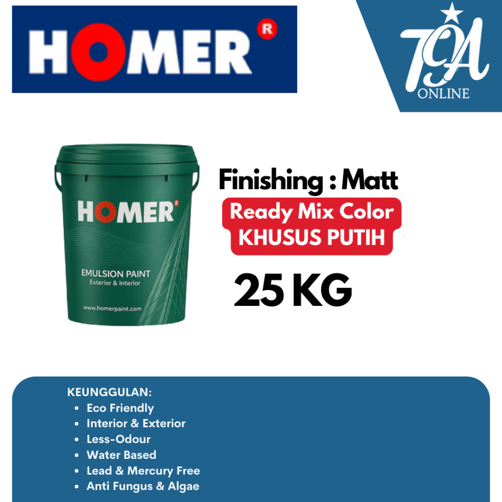 HOMER PAINT Homer Junior Cat Tembok Interior & Exterior 25 KG