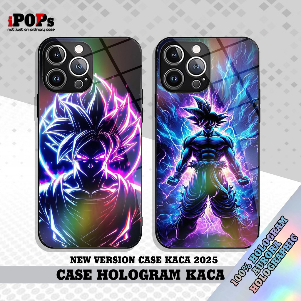 Case Hologram Iphone G30X DragonBall Goku Softcase Tempered Glass Diamond Premium Quality Glossy