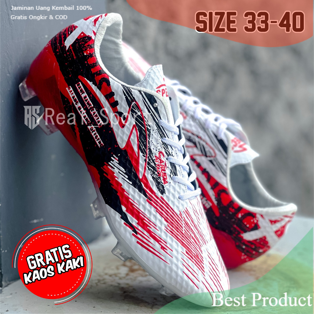 SEPATU BOLA Specs GARUDA ATTACK SIZE 33,34,35,36,37,38,39,40 BONUS KAOS KAKI. Sepatu Bola Specs ANAK