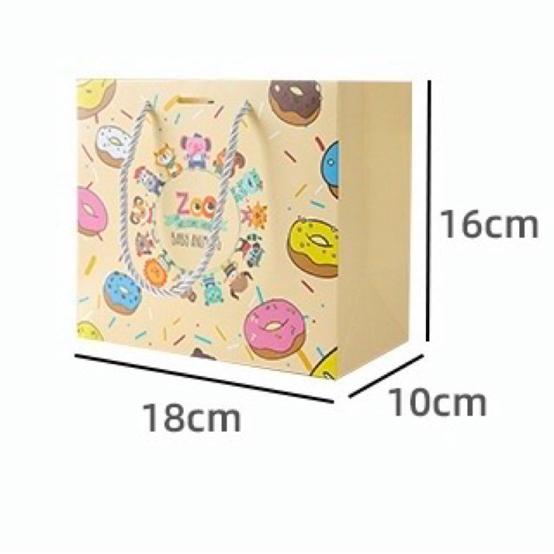 

PAPER BAG MOTIF ZOO 18 CM | HAMPERS BAG | KANTONG HADIAH