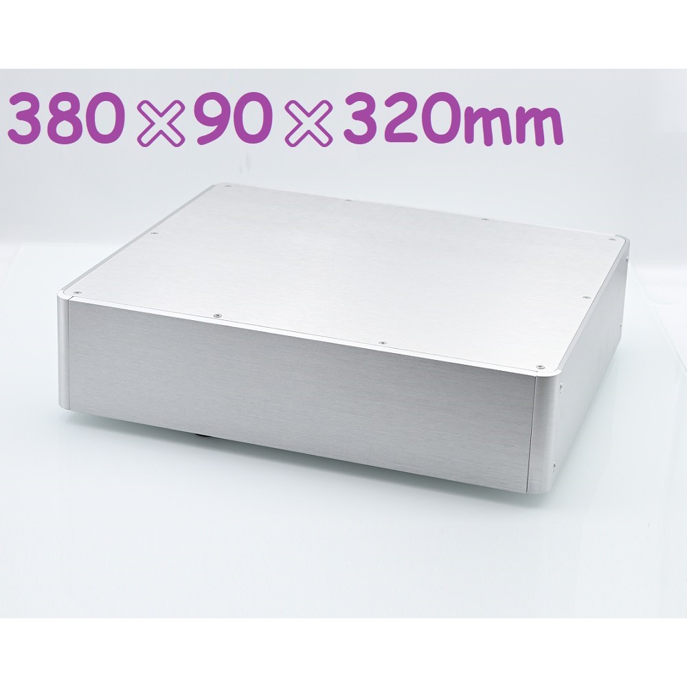 W380 H89 D320 DIY Anodized Aluminum Chassis Power Amplifier Housing Hi End DAC Rear Shell Preamp Cas