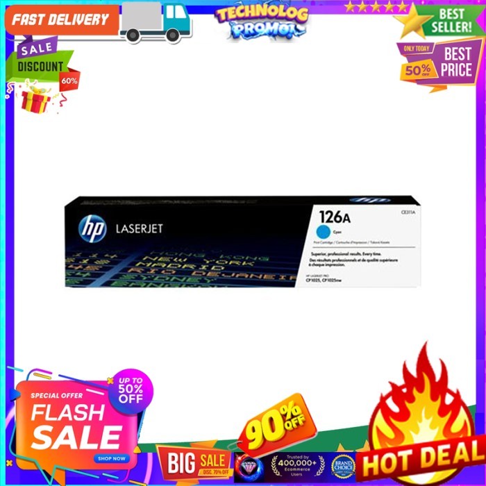 HP Toner 126A Cyan (CE311) For HP Color LaserJet CP1025, CP1025NW