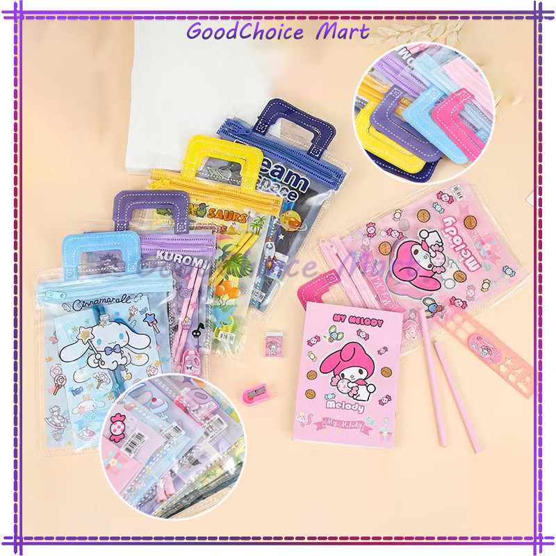 

Stationery Set Lucu/Karakter Kartun Alat Tulis Set 6 in 1