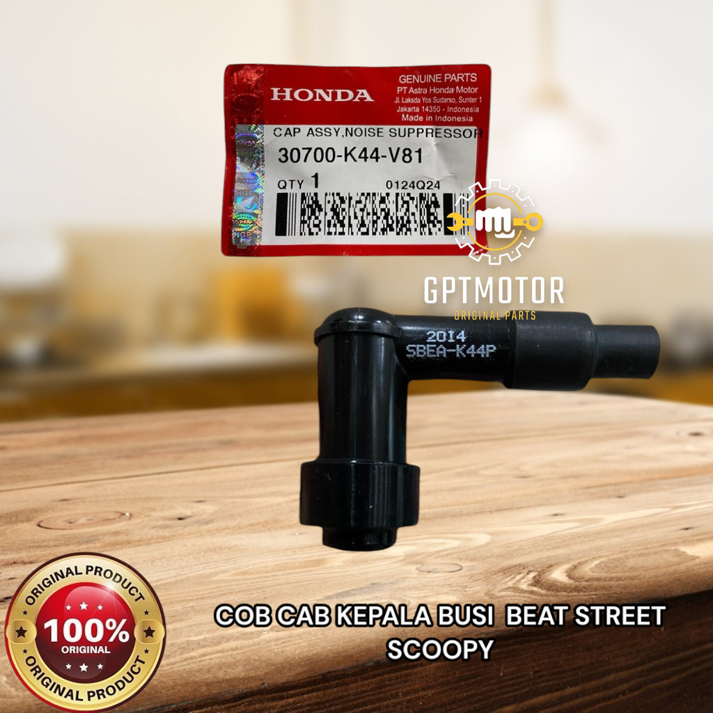 COB CAP KEPALA BUSI BEAT BEAT STREET SCOOPY ESP HONDA 30700-K44-V81 ORIGINAL