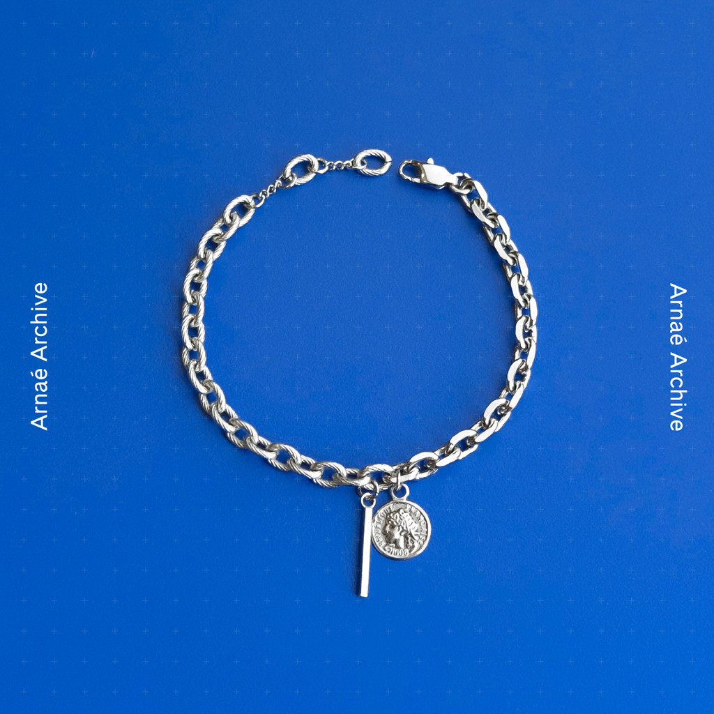 Arnae Archive Legacy Coin Bracelet Gelang Unisex Stainless Steel Anti Karat