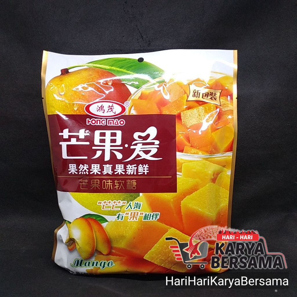 

MAKANAN RINGAN PERMEN HONG MAO JELLY MANGO 338GR