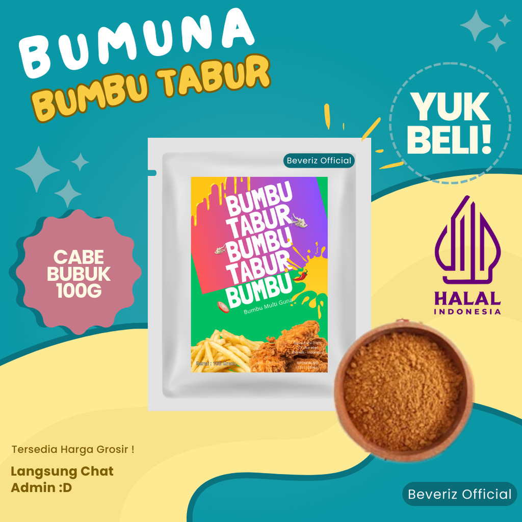 

BEVERIZ Cabe India Bubuk 100g | Bumbu Tabur Chili Powder Kemasan {BISA COD}{TERSEDIA HARGA GROSIR}