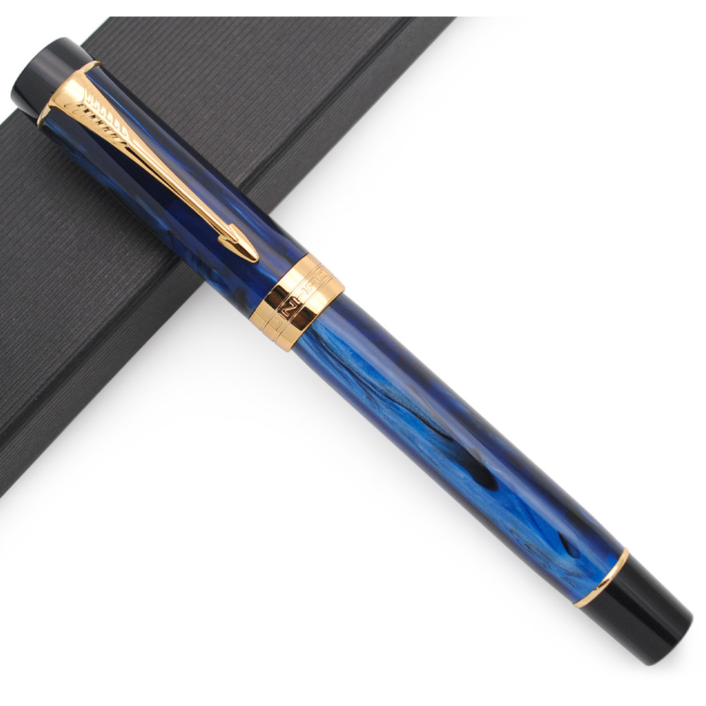 

Jinhao Centennial 100 Fountain Pen With Arrow Clip 18KGP Golden Plated M Nib 0.7mm Resin Ink Pen Business Office Gift Pen
